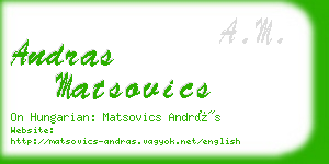 andras matsovics business card